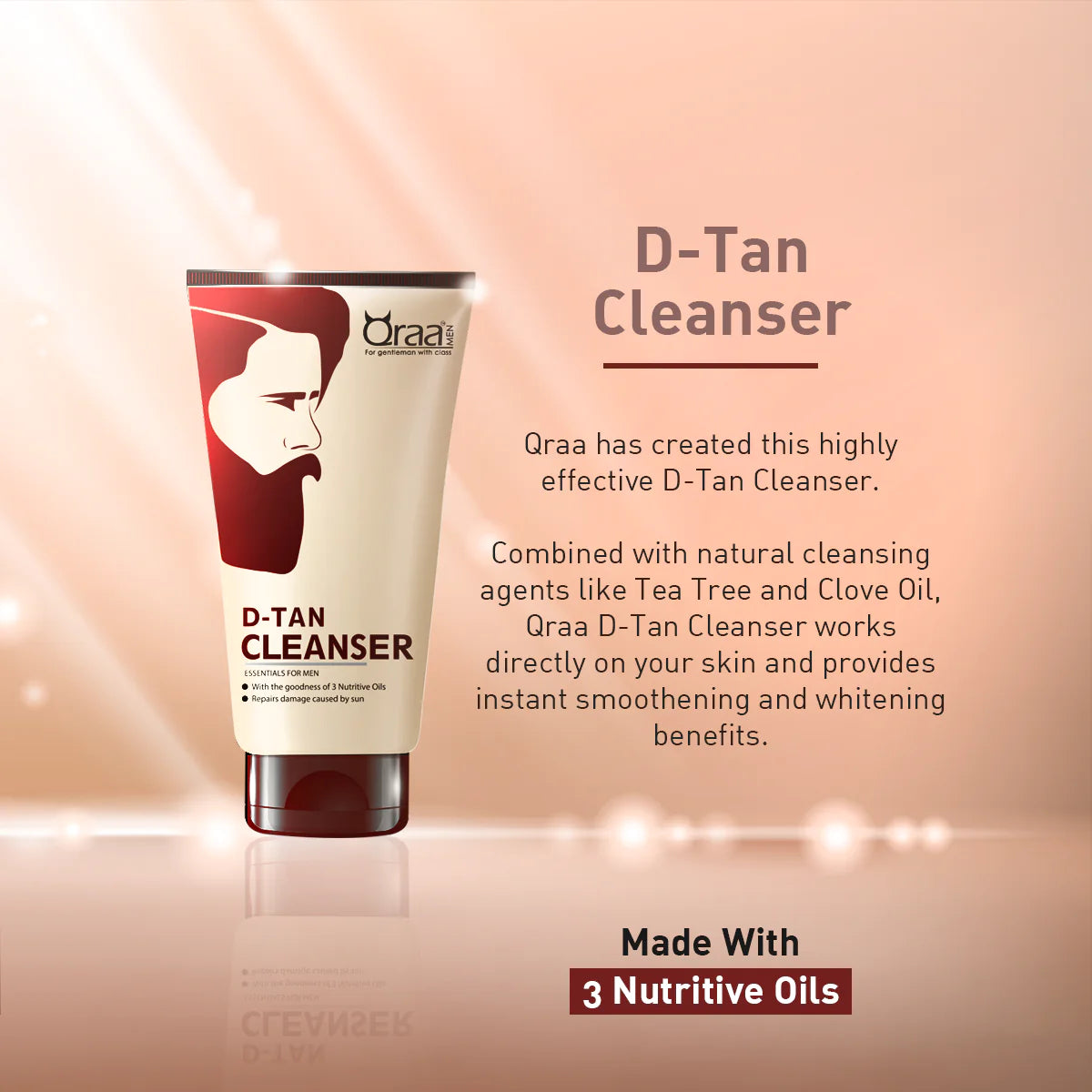 De-Tan Cleanser for Men- Removes sun tan